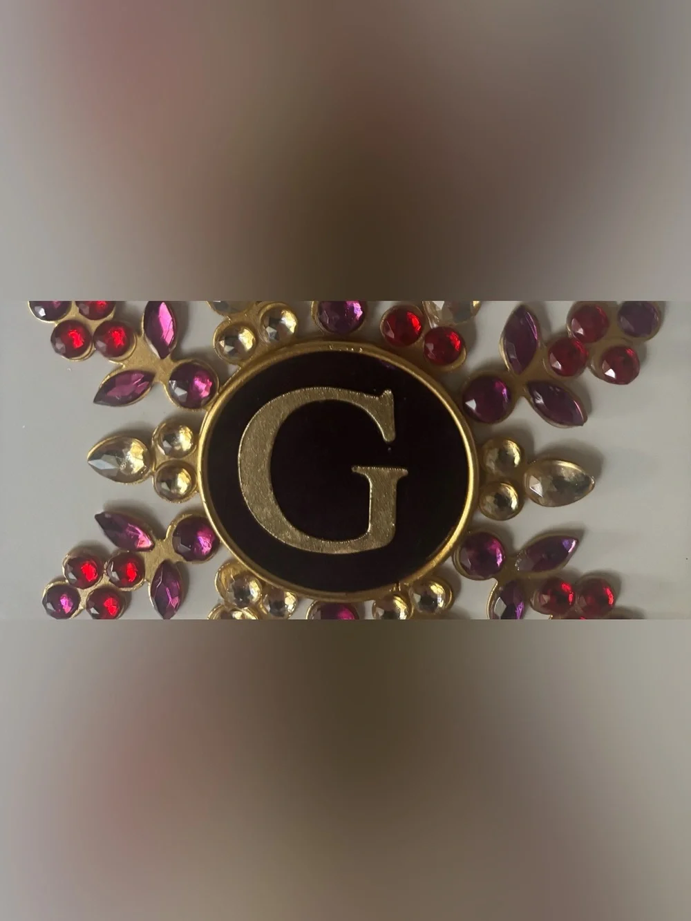 monogrammed jeweled Christmas ornament letter G NWT NEW